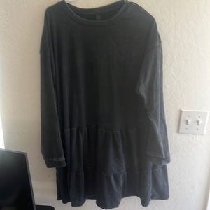 Dark gray long sleeve dress